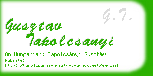 gusztav tapolcsanyi business card