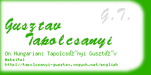 gusztav tapolcsanyi business card